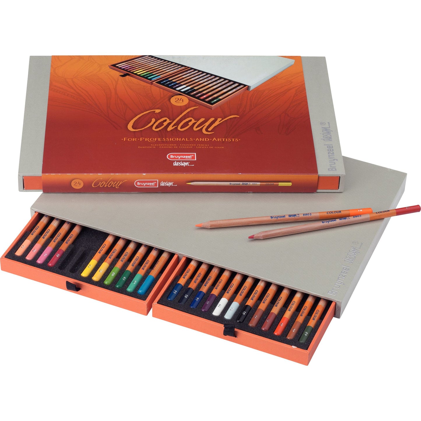 Bruynzeel -  Kleurpotlood  design set 24 kleuren | 4 stuks