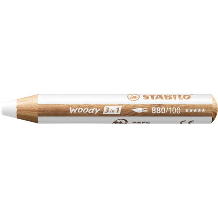 STABILO - Matite colorate 880 legnose 3 in 1 multitalento bianche | 5 pezzi