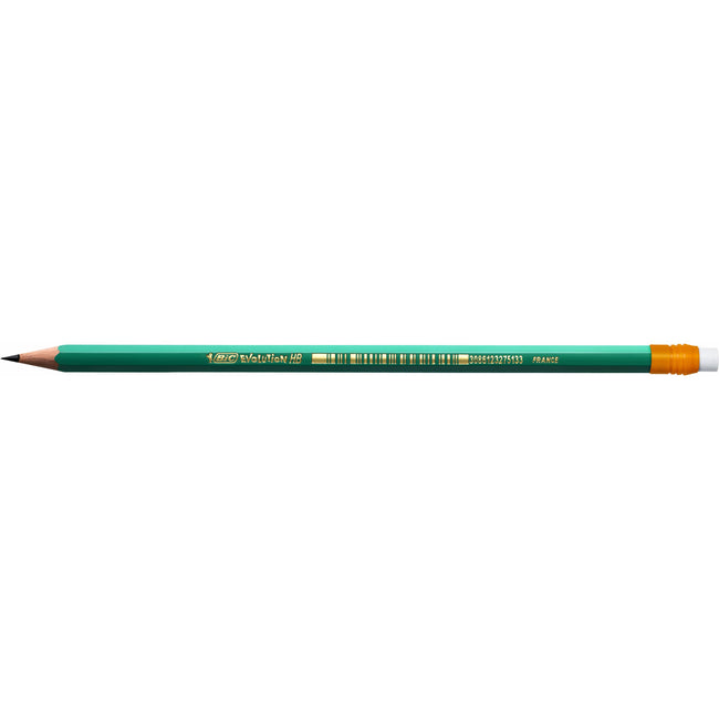 Bic - Crayon Evolution ecolutions 655 hexagonal HB avec pointe gomme