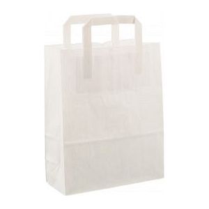 Sac en papier 22x10x38cm 50pcs blanc