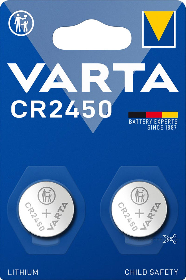 Varta - Pila botón pila CR2450 litio blister de 2 piezas