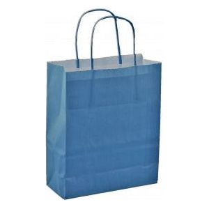 Sac à cordon en papier 18x08x22cm 50pcs bleu clair