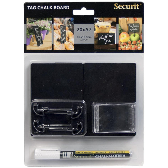 Securit - Chalkboard A7 tags