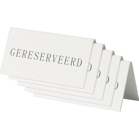Securit - cartel de mesa 'Reservado', paquete de 5 piezas