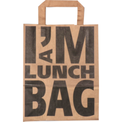 I'M Concept - Tas | I'M a LUNCH bag | Papier | 22x 10x28cm | draagtas | bruin | 200 stuks