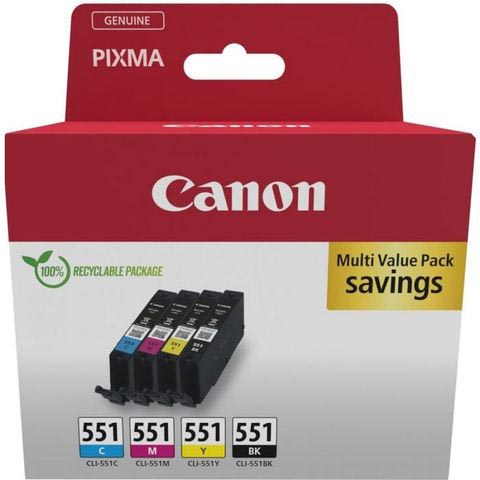 Canon - inktcartridge CLI-551, 300-500 pagina's, OEM 6509B016, 4 kleuren