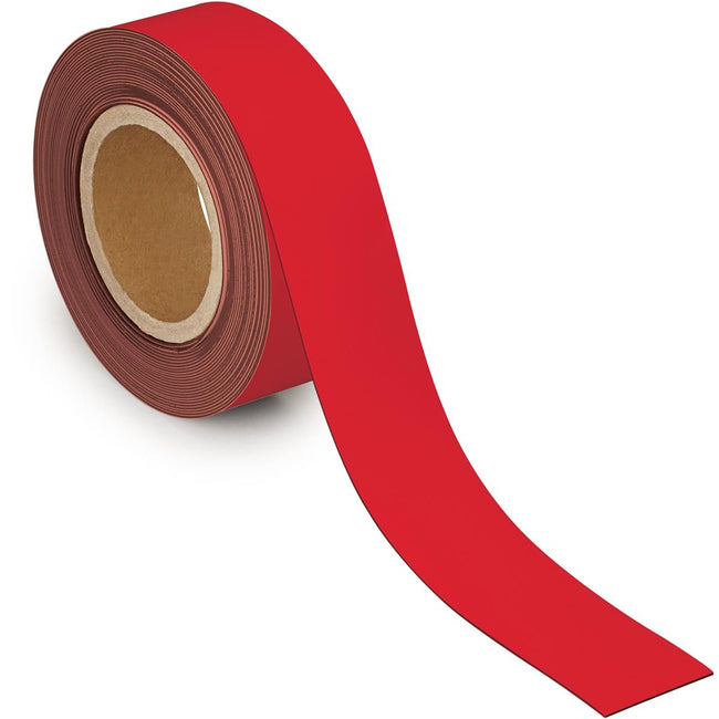 Maul -  magnetisch etiketband beschrijf- en wisbaar, 10mtx50mm, rood