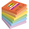 Post-it - Memopad 654 Super Sticky 76x76mm Playful 6 pieces