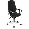 Topstar - Chaise de bureau Top Support SY, noir, base chromée