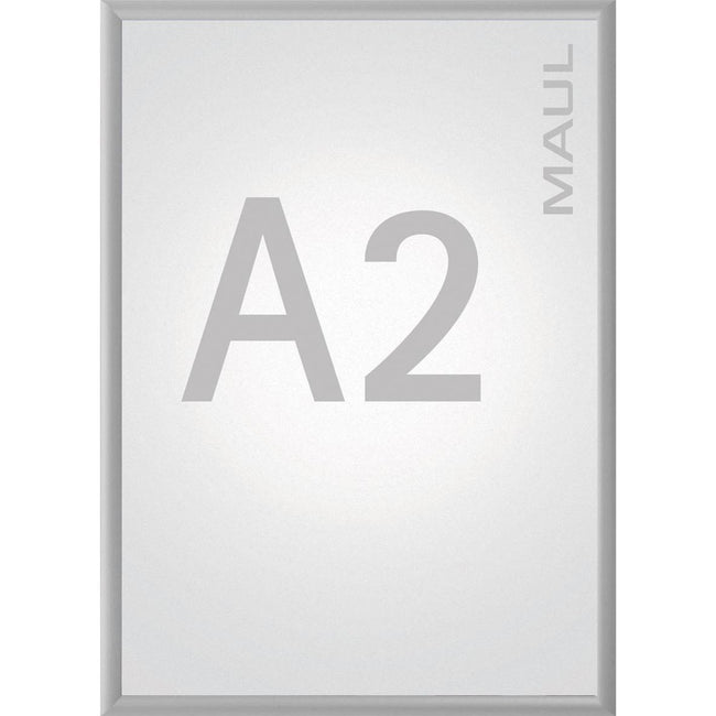 Maul - Marco clic estándar, marco 25 mm A2, marco para póster plateado