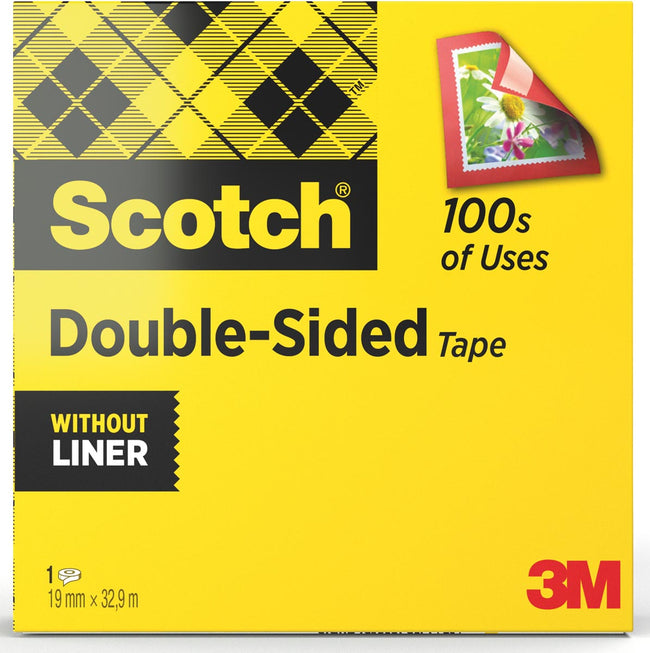 Scotch - dubbelzijdige plakband ft 19 mm x 33 m