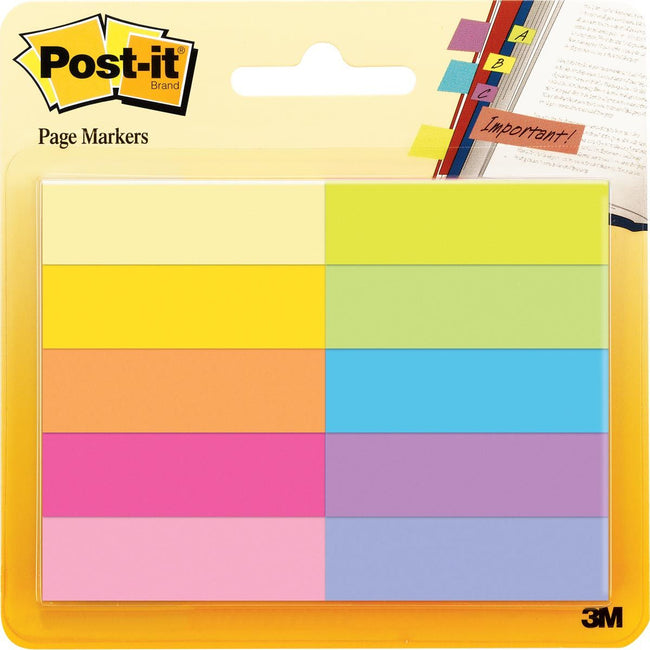 Post-it notes markers -  , 50 blaadjes, pak van 10 blokken, geassorteerde kleuren