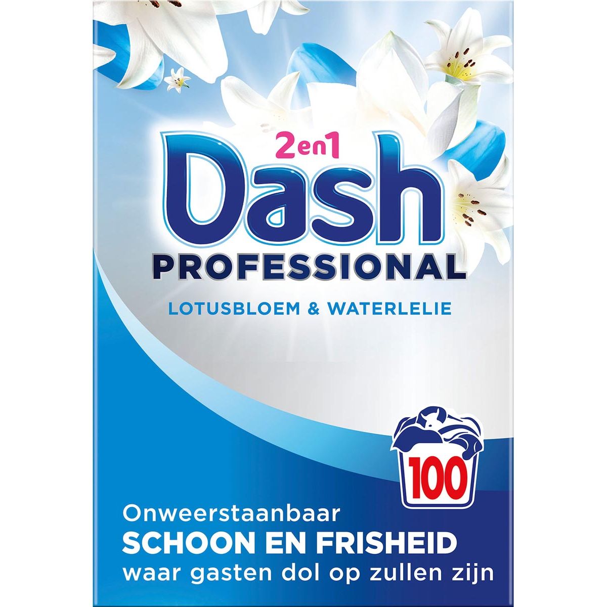 Dash -  h Professional 2 in 1 Lotus Flower and Water Lily waspoeder, doos van 5,5 kg, 100 wasbeurten