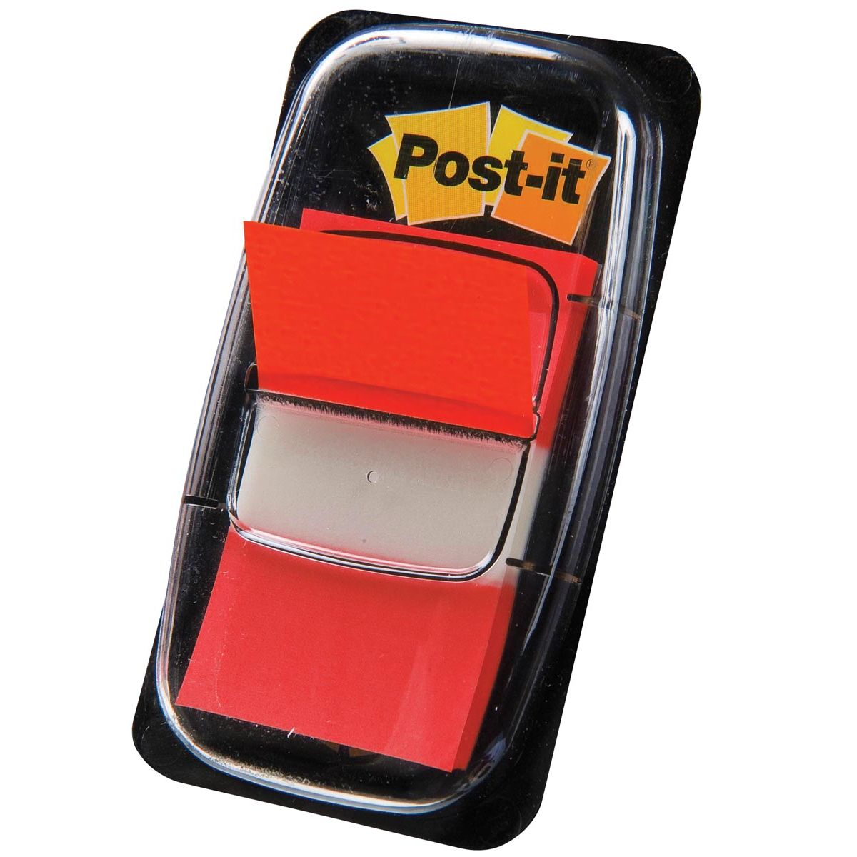 Post-it index -  index standaard, ft 24,4 x 43,2 mm, houder met 50 tabs, rood