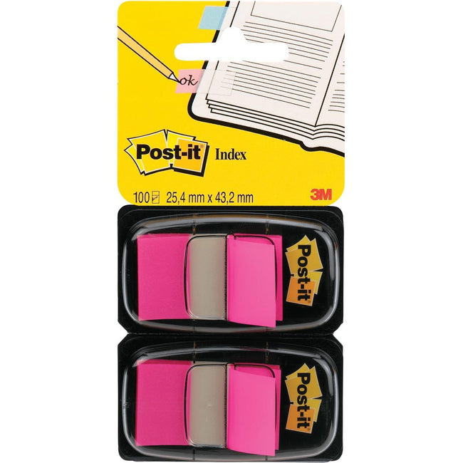 Post-it - Schede indice 680 25,4x43,2mm duopack rosa brillante