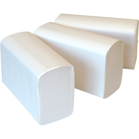 Qleaniq® - Handdoek | Multivouw | 2-laags | papier | 20.6cm | 32cm | wit | 3000 stuks
