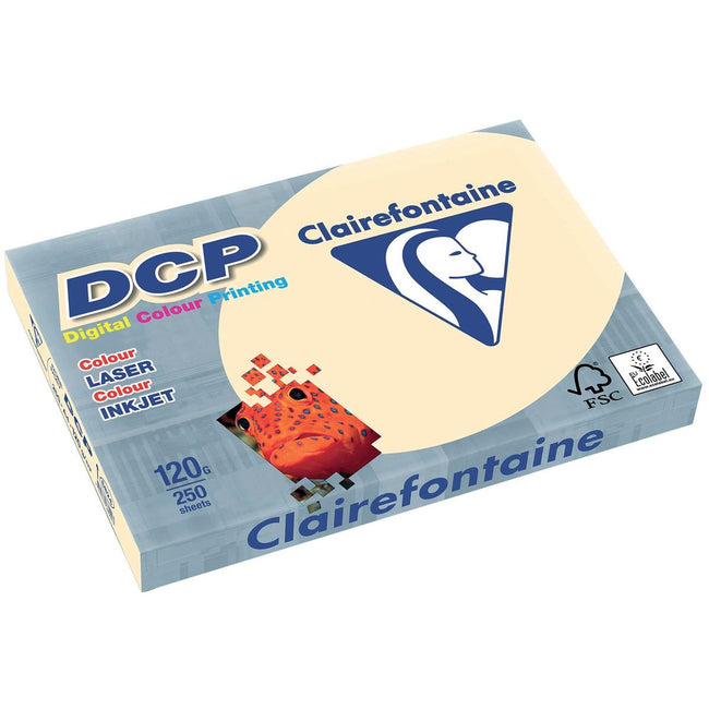 Clairefontaine -  DCP presentatiepapier A4, 120 g, ivoor, pak van 250 vel