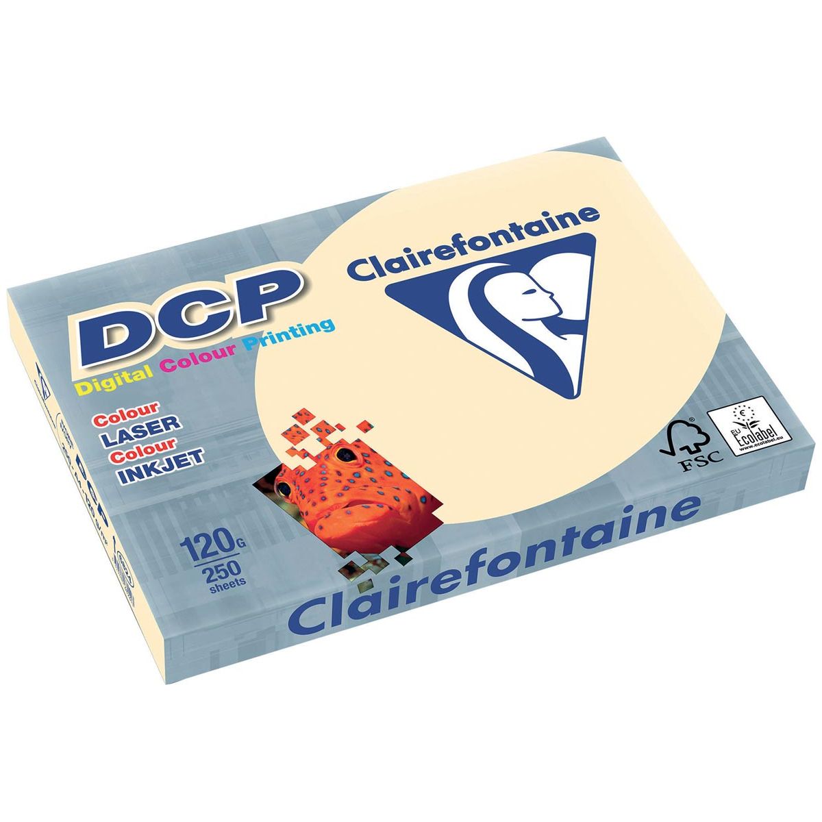 Clairefontaine - DCP presentatiepapier A4, 120 g, ivoor, pak van 250 vel