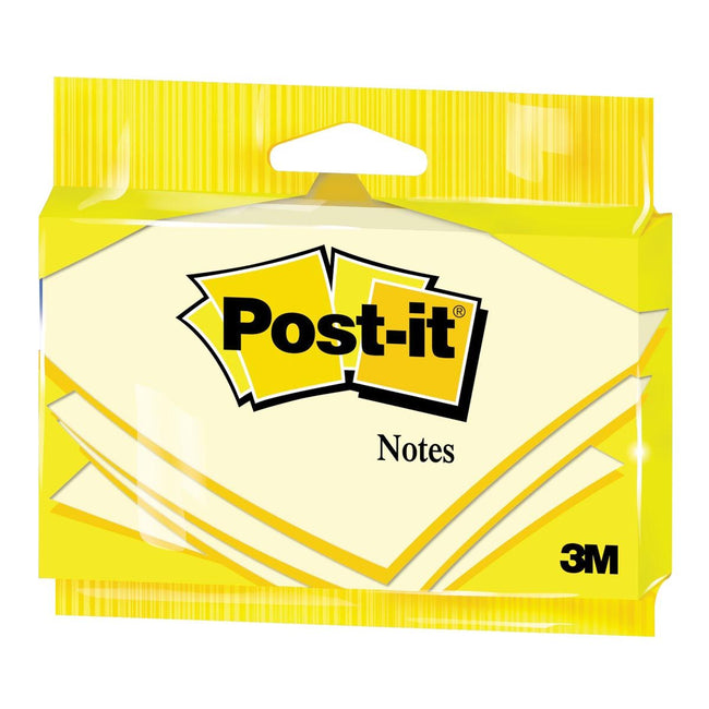 Post-it -  Notes, 100 vel, ft 76 x 127 mm, geel, op blister