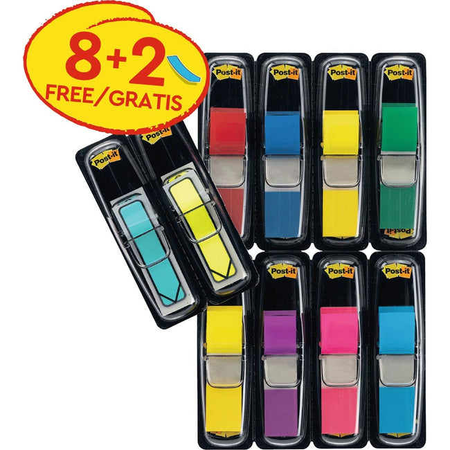 Post-it - indice, conf. da 10 (8 + 2 GRATIS)