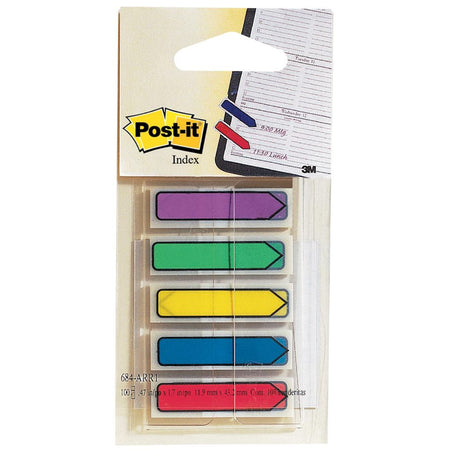 Post-it - Index flèches, blister de 5 couleurs, 24 feuilles par couleur