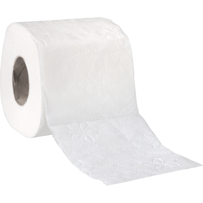 Qleaniq® - | Papel higiénico | 2 capas | 10cm | Básico | blanco | 48 piezas