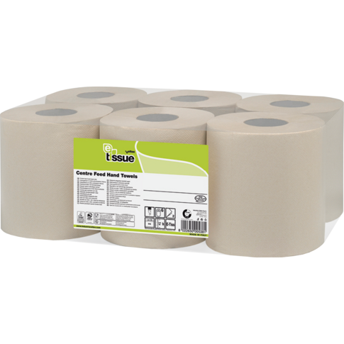 Papier de nettoyage de tissu e-tissue-e-tissu 2 couches | 19cm | 153m | Cellulose 6 rôle