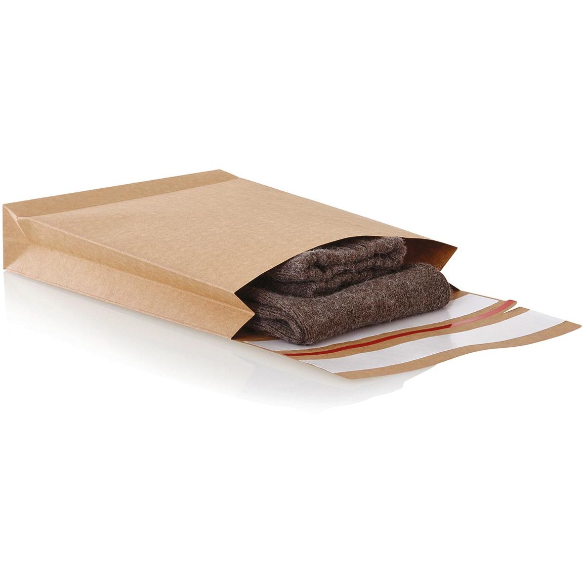 E-green -   enveloppen met blokbodem, ft 229 x 162 x 40 + 86 mm, doos van 250 stuks