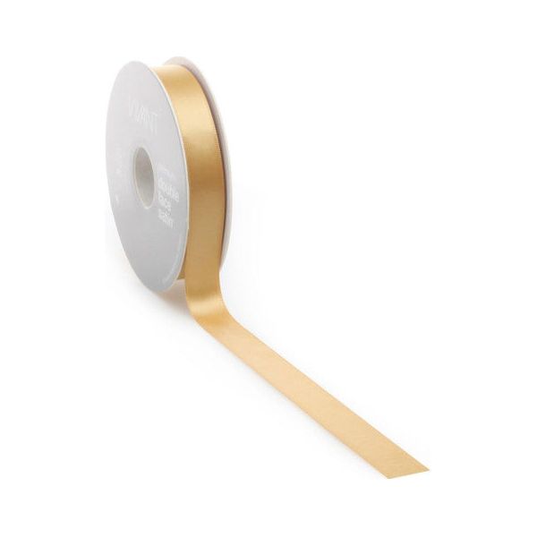 Satijnlint PREMIUM Double face 10mm x 25 meter gold