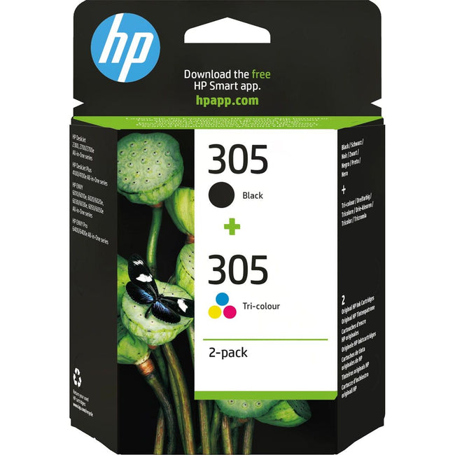 HP - Inktcartridge 305, 100-120 pagina's, OEM 6ZD17AE, 1 x zwart en 1 x 3 kleuren