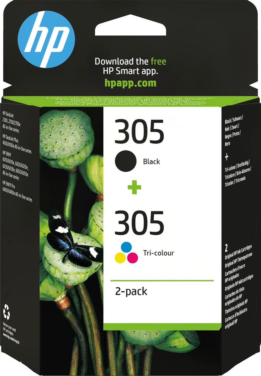 HP - Inkcartridge HP 6ZD17AE 305 Schwarz + 3 Farben