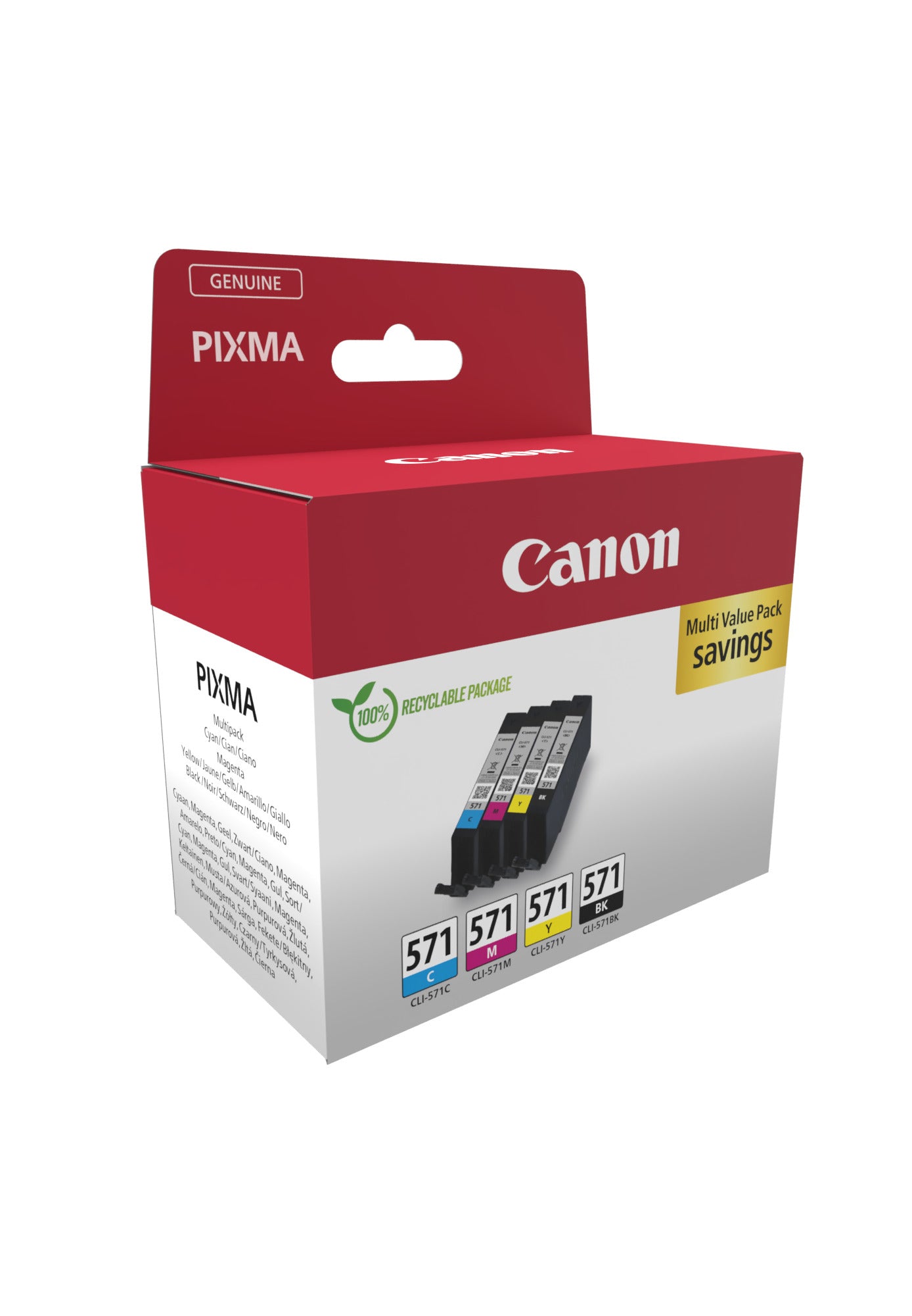 Canon -  0386C009 inktcartridge 4 stuk(s) Origineel Zwart, Cyaan, Magenta, Geel