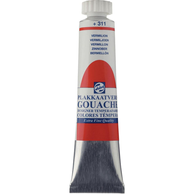 Talens -  plakkaatverf Extra Fijn tube van 20 ml, vermiljoen