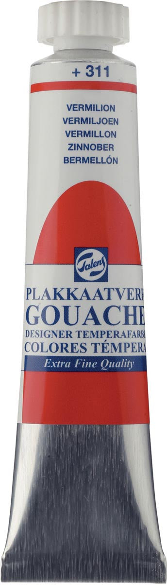 Talens - Gouache Extra Fine, 20 ml Tube, Zinnoberrot