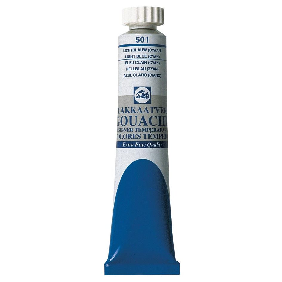 Talens - tempera Extra Fine tubo da 20 ml, azzurro (ciano)