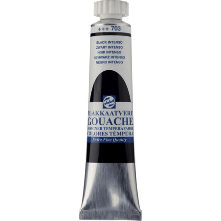 Talens -  plakkaatverf Extra Fijn tube van 20 ml, zwart intenso