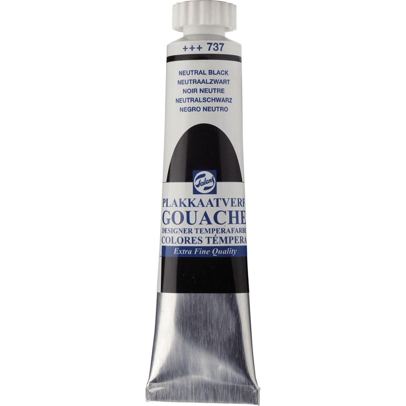 Talens - guazzo Extra Fine tubo da 20 ml, nero neutro