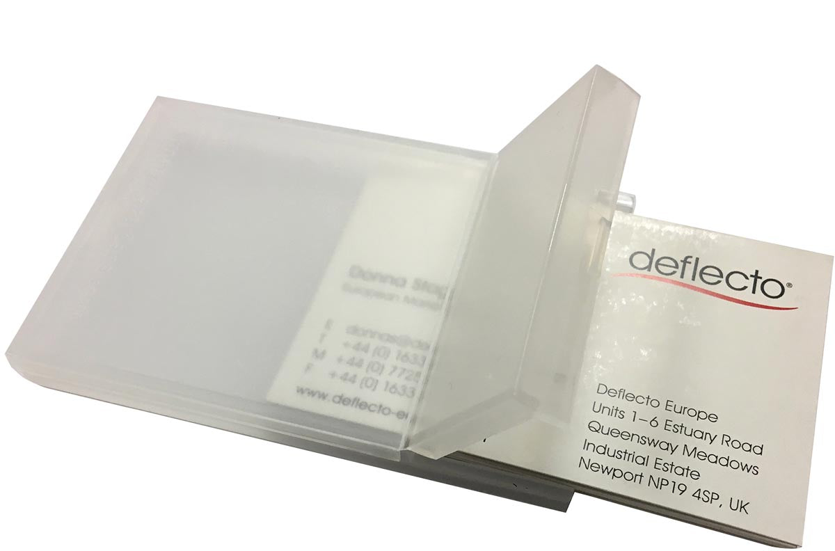 Deflecto - business card holder transparent