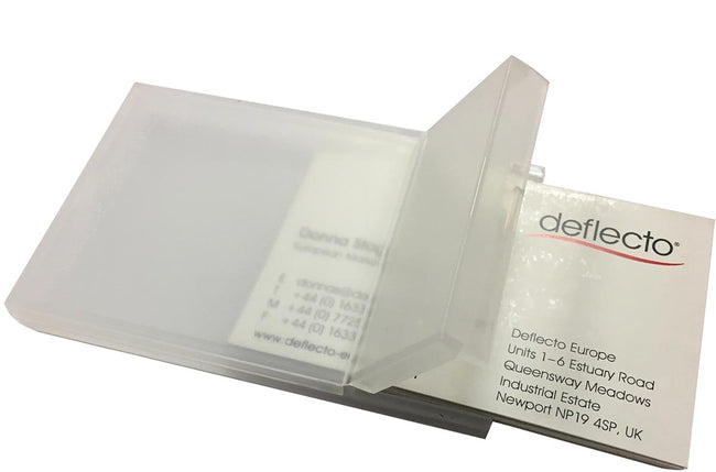 Deflecto - business card holder transparent