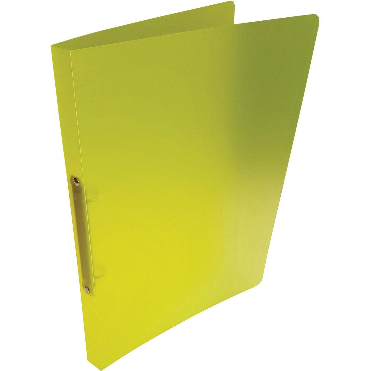 Alpha - classeur à anneaux, pour pieds A4, en PP, 2 anneaux de 16 mm, jaune transparent