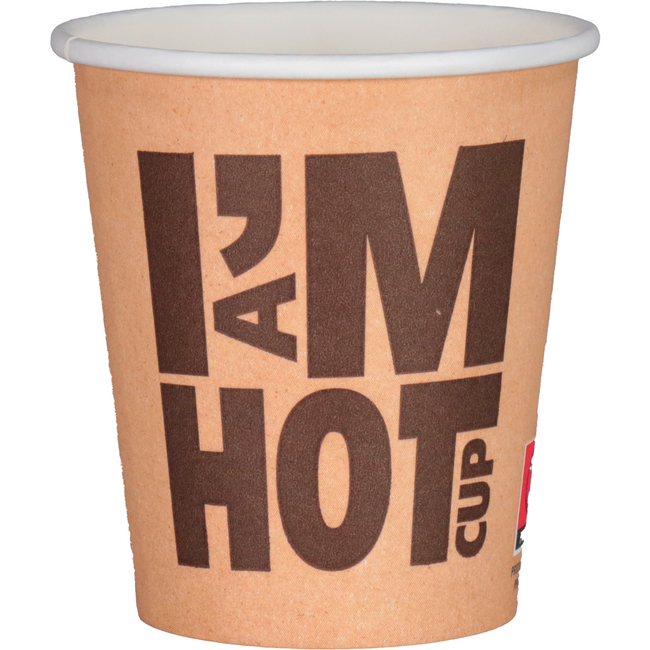 Depa - | Koffiebeker | I´M a HOT cup | Karton + PE | 180ml | 7oz | 79mm | 1000 stuks