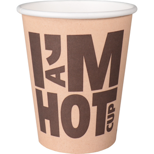 Depa -  | Koffiebeker | I´M a HOT cup | Karton + PE | 250ml | 8oz | Ø80mm | bruin | 1000 stuks