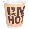 Depa - | Tazzina da caffè | SONO una tazza CALDA | Cartone + PE | a doppia parete | 250ml| 8 once | 92 mm | marrone | 500 pezzi