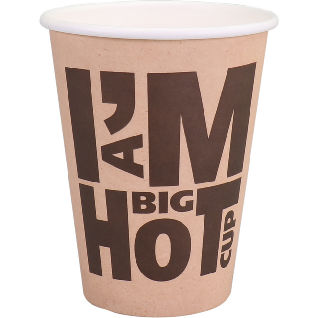 Depa - | Coffee cup | I´M a HOT cup | Cardboard + PE | 400ml | 12oz | 110mm | 1000 pieces