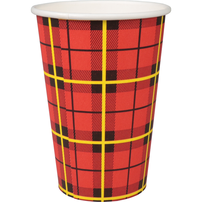 Klika - Coffee cup | Tartan | Cardboard + PE | 180ml | 7.5oz | 93mm | 2500 pieces