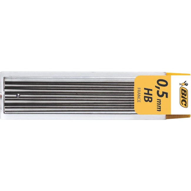 Bic - criterion pencil leads, 0.5 mm, HB, case of 12 pieces