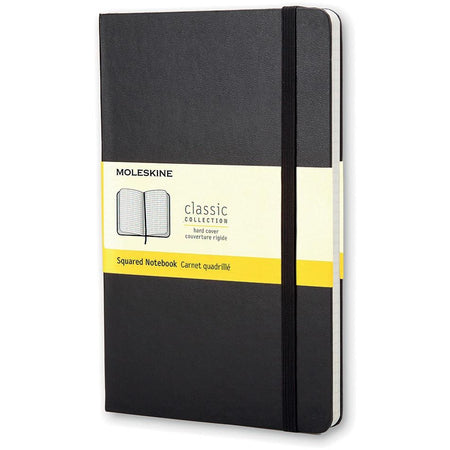 Moleskine -  notitieboek, ft 9 x 14 cm, geruit, harde cover, 192 bladzijden, zwart