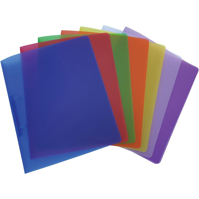 Alpha - raccoglitore ad anelli, per fogli A4, in PP, 2 anelli da 25 mm, colori trasparenti assortiti