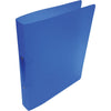 Alpha - classeur à anneaux, pour pieds A4, en PP, 2 anneaux de 25 mm, bleu transparent