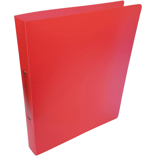 Alpha - classeur à anneaux, pour pieds A4, en PP, 2 anneaux de 25 mm, rouge transparent